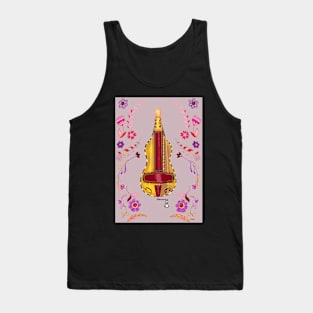 Floral hurdy gurdy 2 Tank Top